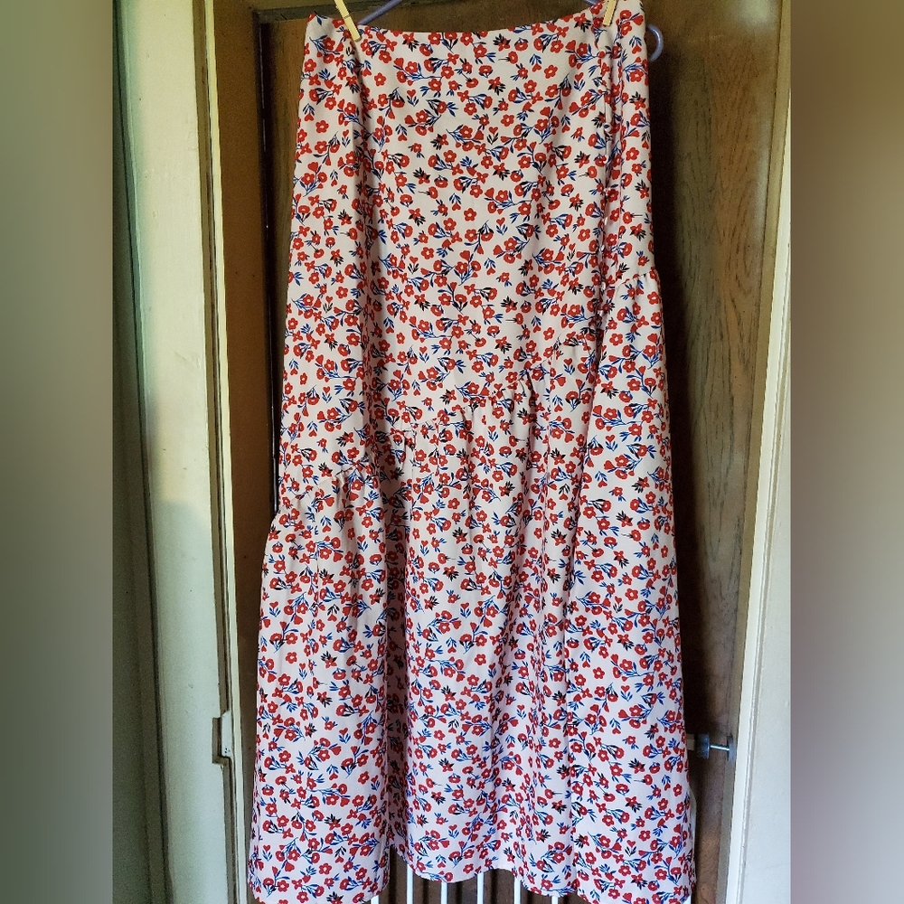 Floral Print Maxi Skirt